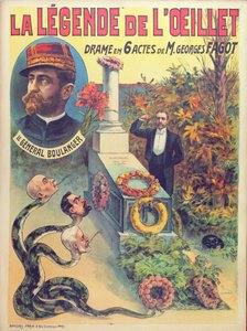 Cartaz publicitário &39;A lenda do L&39;Oeillet&39;, peça de Georges Fagot